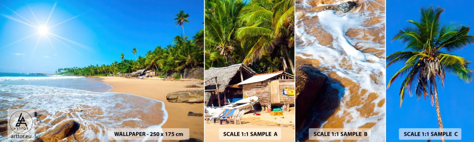 Fototapeta Vzorek Standard Eco - Exotické místo pro tebe - Krajina, Moře, Rajská pláž - 100x30 cm