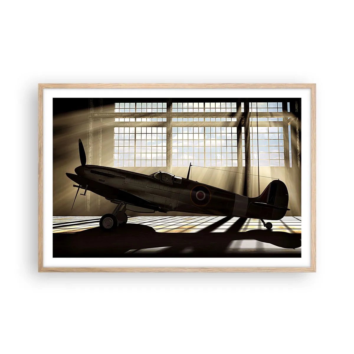 Plakát v rámu světlý dub - Odpočinek bojovníka - 91x61 cm