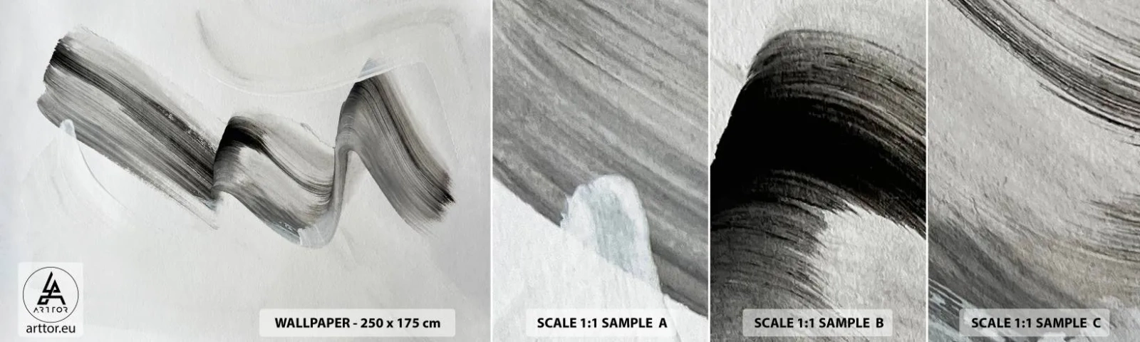 Vzor Fototapety Samolepicí Deluxe Sticker - Jen tak pro radost - Minimalismus, Abstrakce, Štětec - 100x30 cm