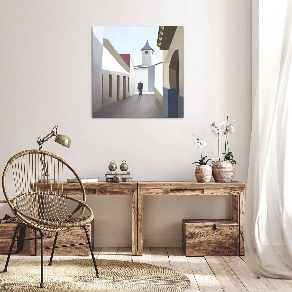 Obraz na plátně - Slunečná procházka - 50x50 cm