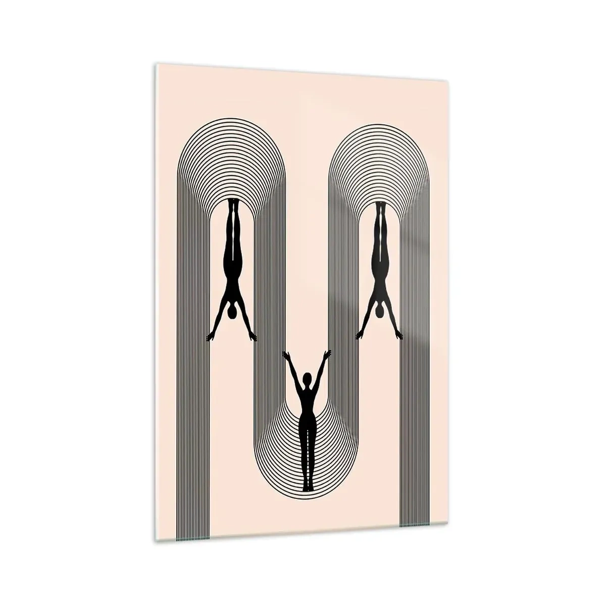 Obraz na skle - Vzhůru nohama - 70x100 cm