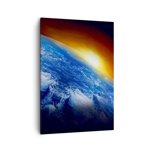 Obraz na plátně - Východ slunce nad modrou planetou - 50x70 cm