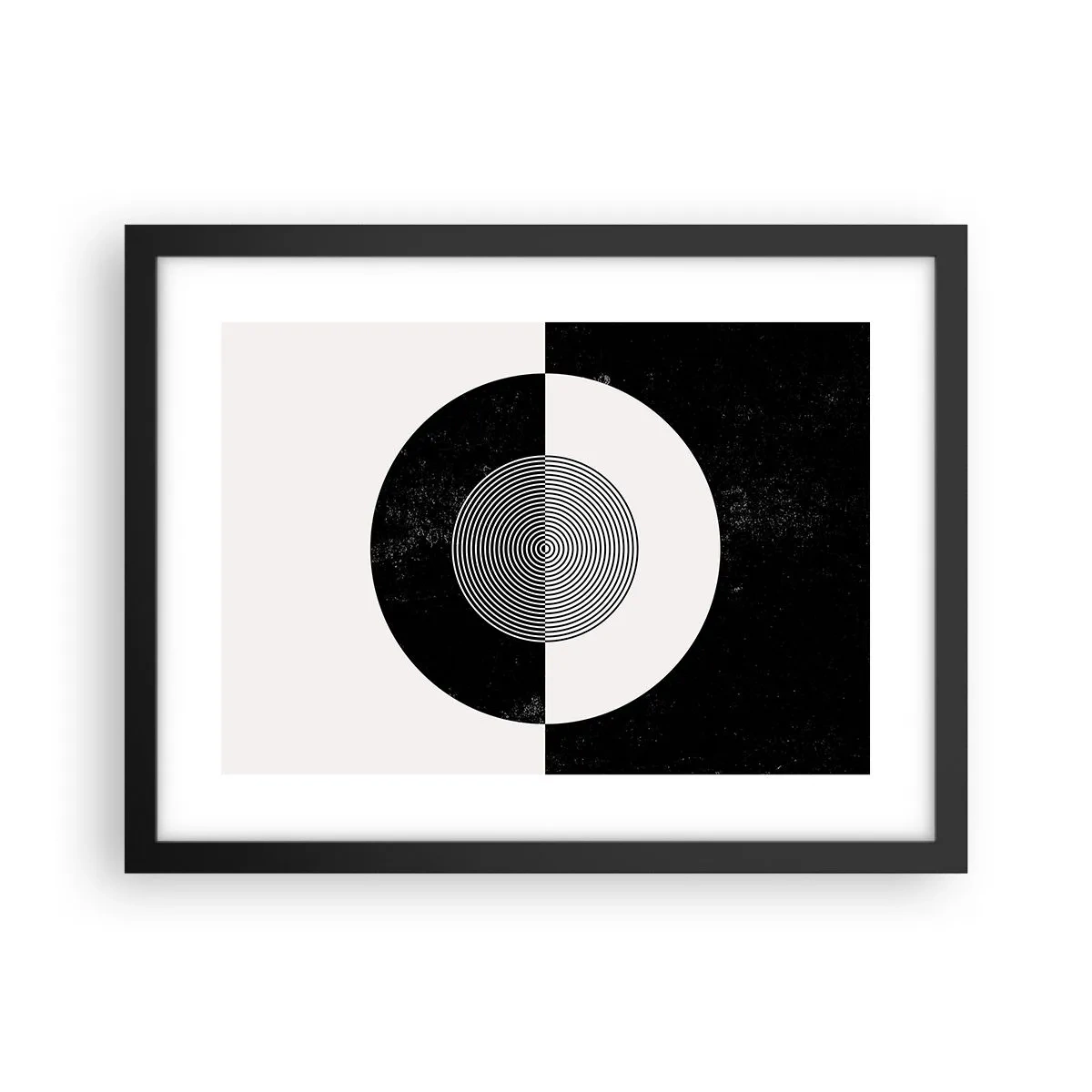 Plakát v černém rámu - Harmonie v černé a bílé - 40x30 cm