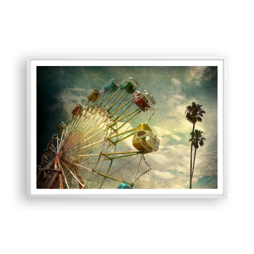 Plakát v bílém rámu - Bude, bude zábava… - 100x70 cm