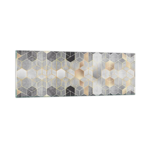 Obraz na skle - Diamantová kompozice - 90x30 cm