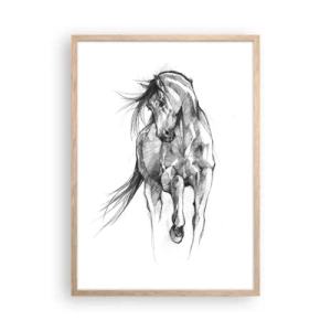 Plakát v rámu světlý dub - V ladném klusu - 50x70 cm