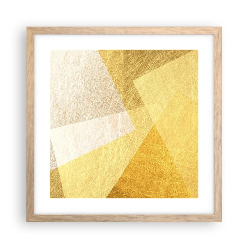 Plakát v rámu světlý dub - Počasí geometrie - 40x40 cm
