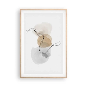 Plakát v rámu světlý dub - Vzdušné korálky - 61x91 cm