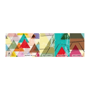 Vzor Fototapety Samolepicí Deluxe Sticker - Blábolení - Abstrakce, Kus, Trojúhelníky - 100x30 cm