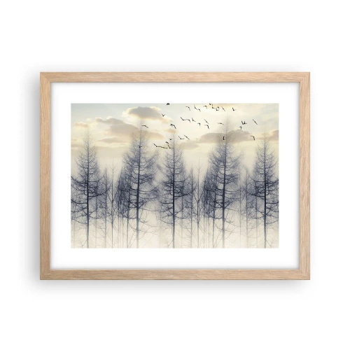 Plakát v rámu světlý dub - Duchové lesa - 40x30 cm