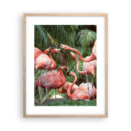 Plakát v rámu světlý dub - Odpolední drby - 40x50 cm