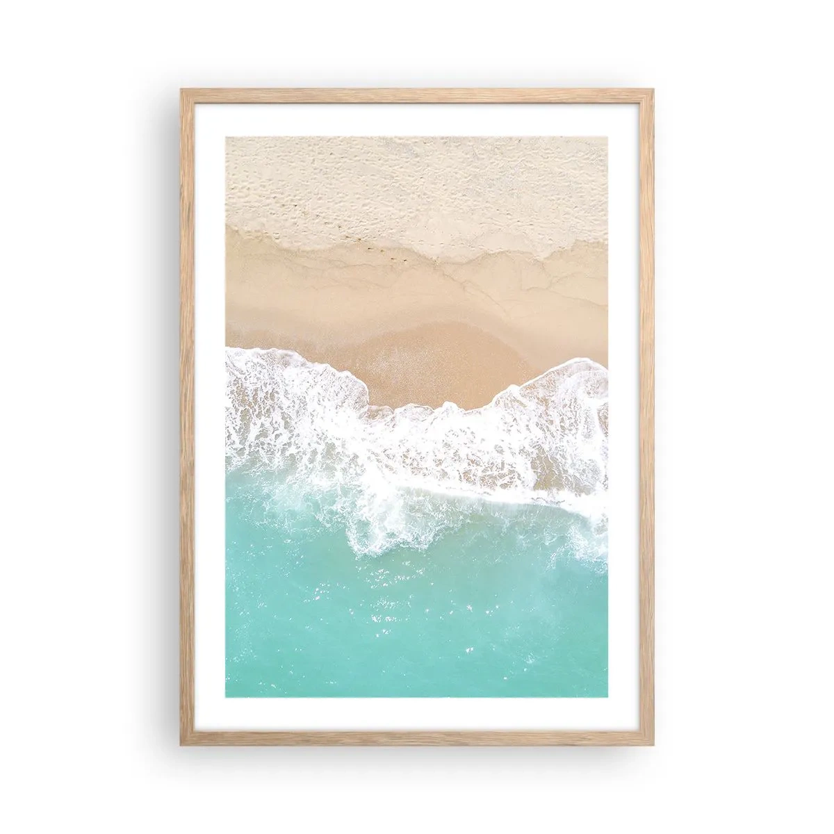 Plakát v rámu světlý dub - Mazlivý dotek - 50x70 cm