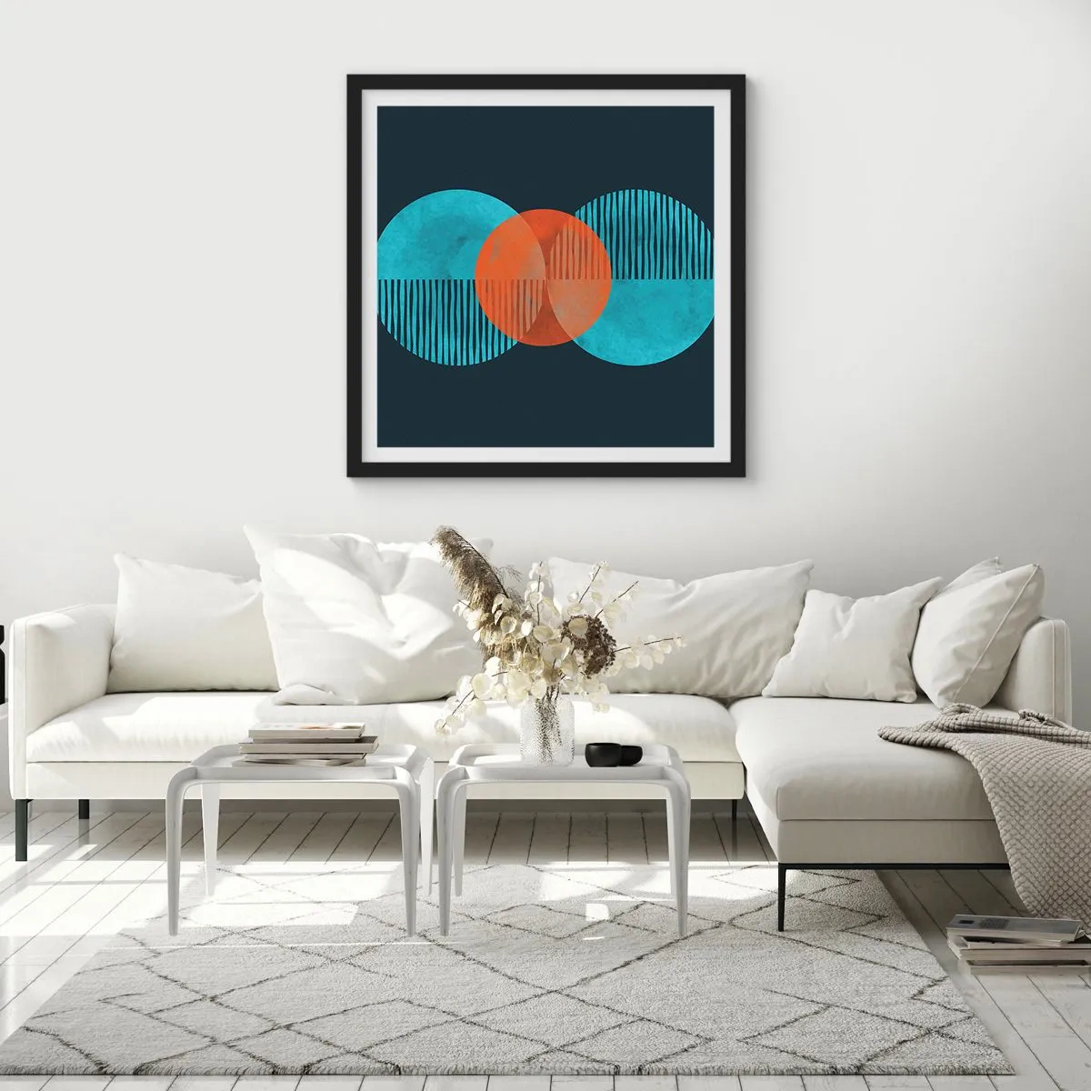 Plakát v černém rámu - Symetrická kompozice - 50x50 cm