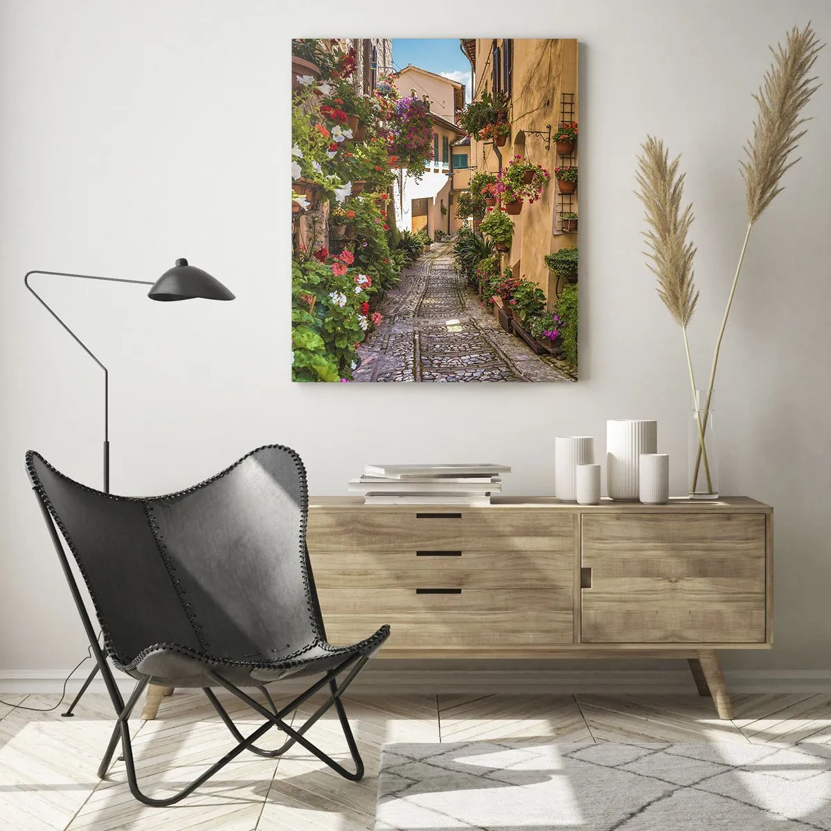 Obraz na skle - Italské zákoutí - 50x70 cm