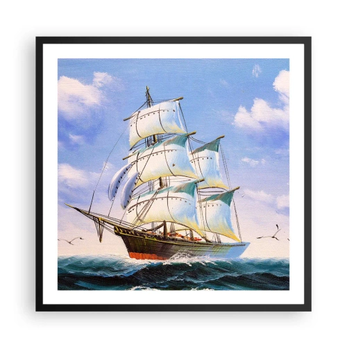 Plakát v černém rámu - Hrdě s větrem - 60x60 cm