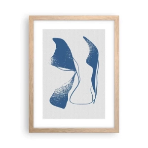 Plakát v rámu světlý dub - Okřídlená abstrakce - 30x40 cm