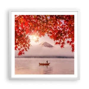 Plakát v bílém rámu - V japonském stylu - 60x60 cm