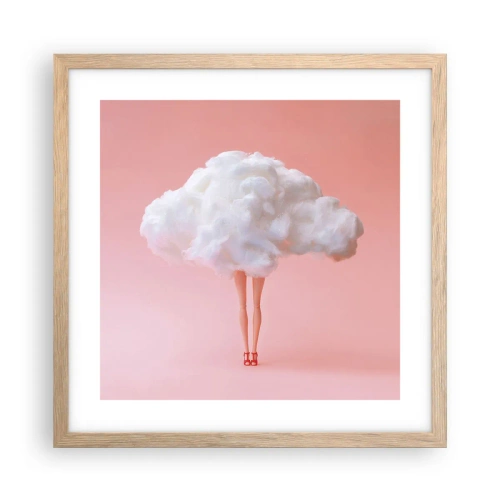 Plakát v rámu světlý dub - Sladký slib - 40x40 cm