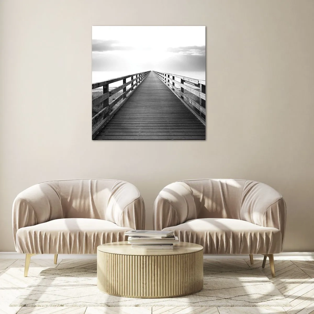 Obraz na skle - Do dálky… - 70x70 cm