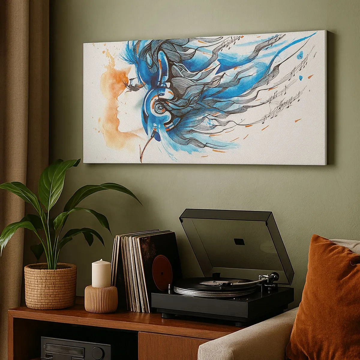 Obraz na plátně - Ať hraje hudba - 100x40 cm