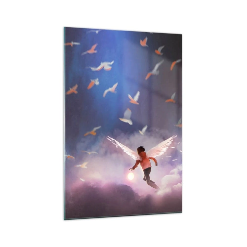 Obraz na skle - Je třeba mít odvahu a představivost - 70x100 cm