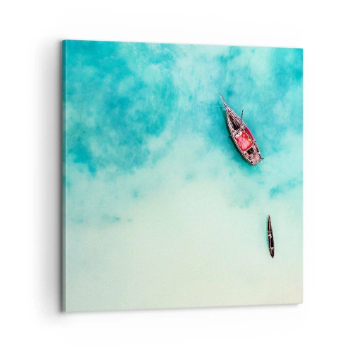 Obraz na plátně - Protože na plážích Zanzibaru, když je přebytek vody… - 60x60 cm