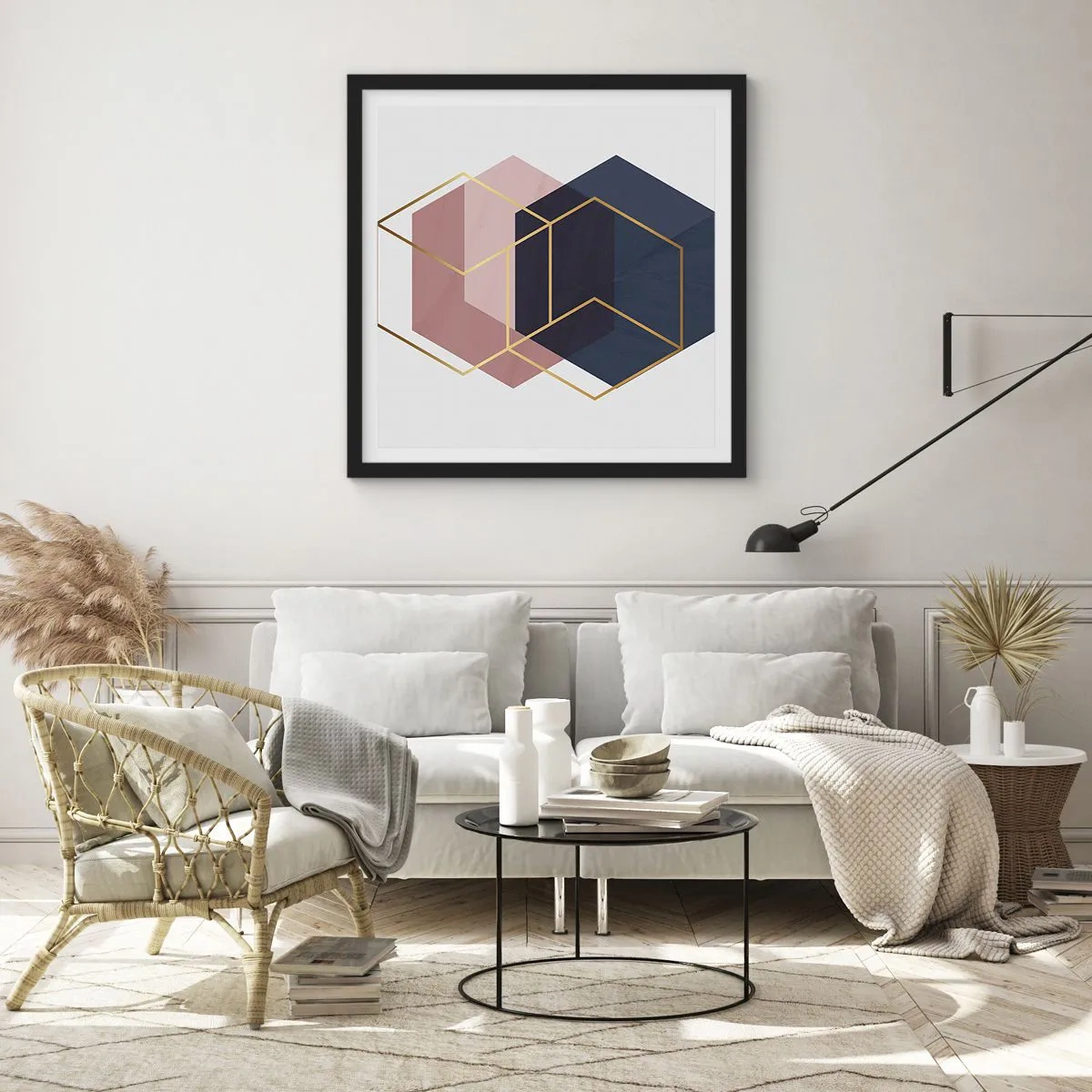 Plakát v černém rámu - Síla jednoduchosti - 60x60 cm