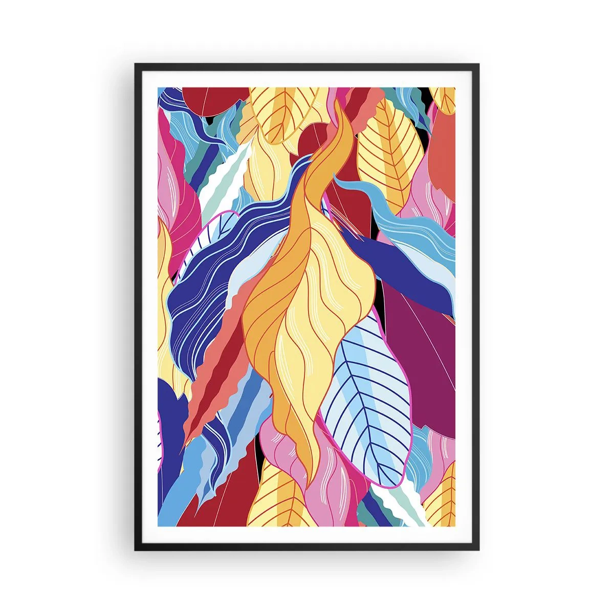 Plakát v černém rámu - Barevný nepořádek - 70x100 cm