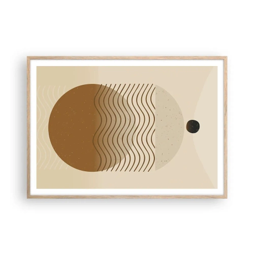 Plakát v rámu světlý dub - O původu geometrických obrazců - 100x70 cm