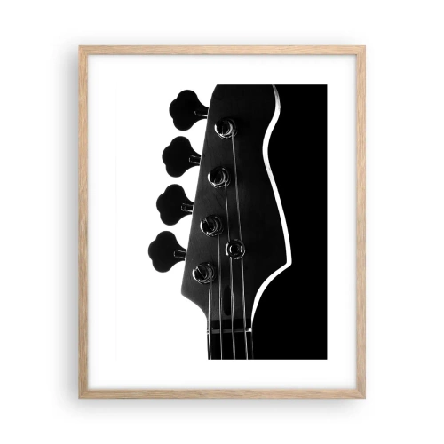 Plakát v rámu světlý dub - Rockové ticho - 40x50 cm
