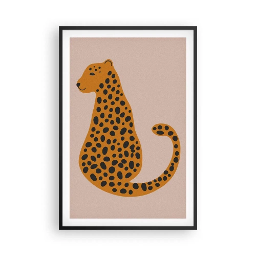 Plakát v černém rámu - Leopardní vzor je v módě - 61x91 cm