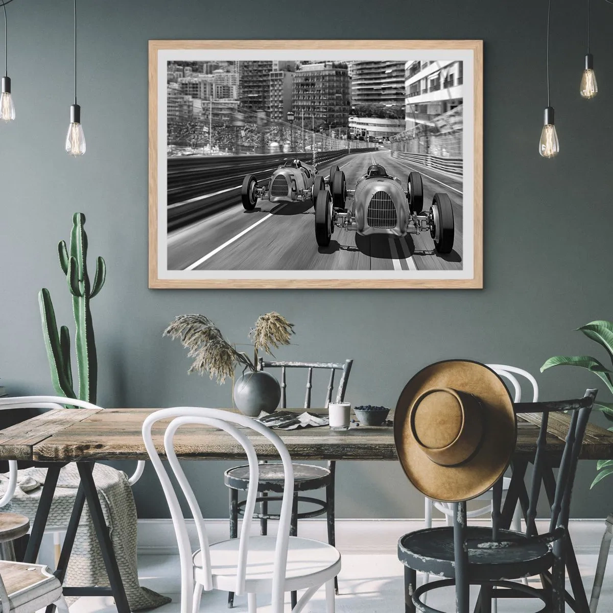 Plakát v rámu světlý dub - Kdysi dávno v Monte Carlu - 91x61 cm