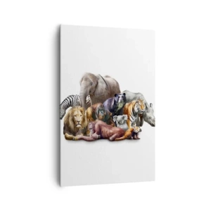Obraz na plátně - Africká rodinná fotografie - 80x120 cm