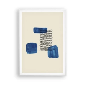 Plakát v bílém rámu - Abstraktní kvarteto - 70x100 cm