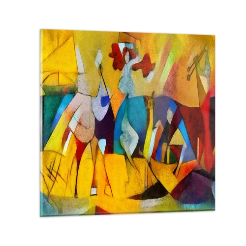 Obraz na skle - Slunce - život - radost - 30x30 cm
