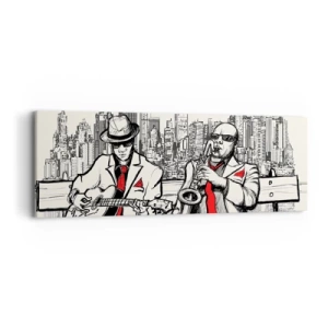 Obraz na plátně - Newyorská improvizace - 90x30 cm