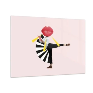 Obraz na skle - Surrealistický pop-art - 100x70 cm