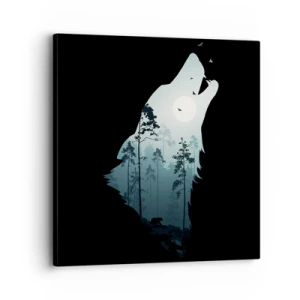 Obraz na plátně - Hlas lesní noci - 30x30 cm