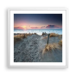 Plakát v bílém rámu - Za trochu lásky šel bych světa kraj… - 50x50 cm