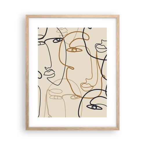 Plakát v rámu světlý dub - Portrét znásobený - 40x50 cm