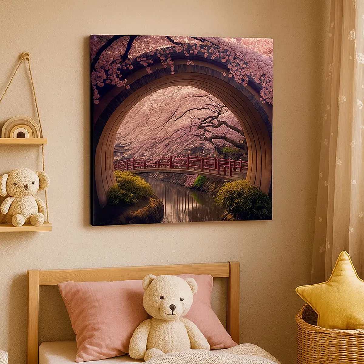 Obraz na plátně - Japonské jaro - 30x30 cm