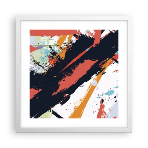 Plakát v bílém rámu - Dynamická kompozice - 40x40 cm