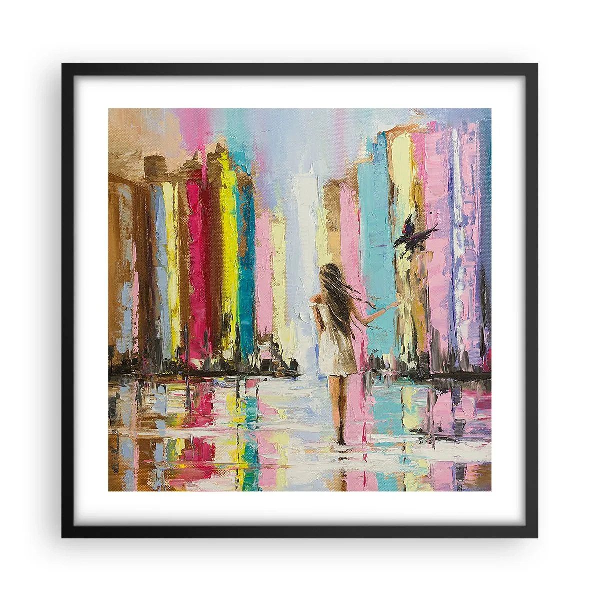 Plakát v černém rámu - Pojď se mnou - 50x50 cm