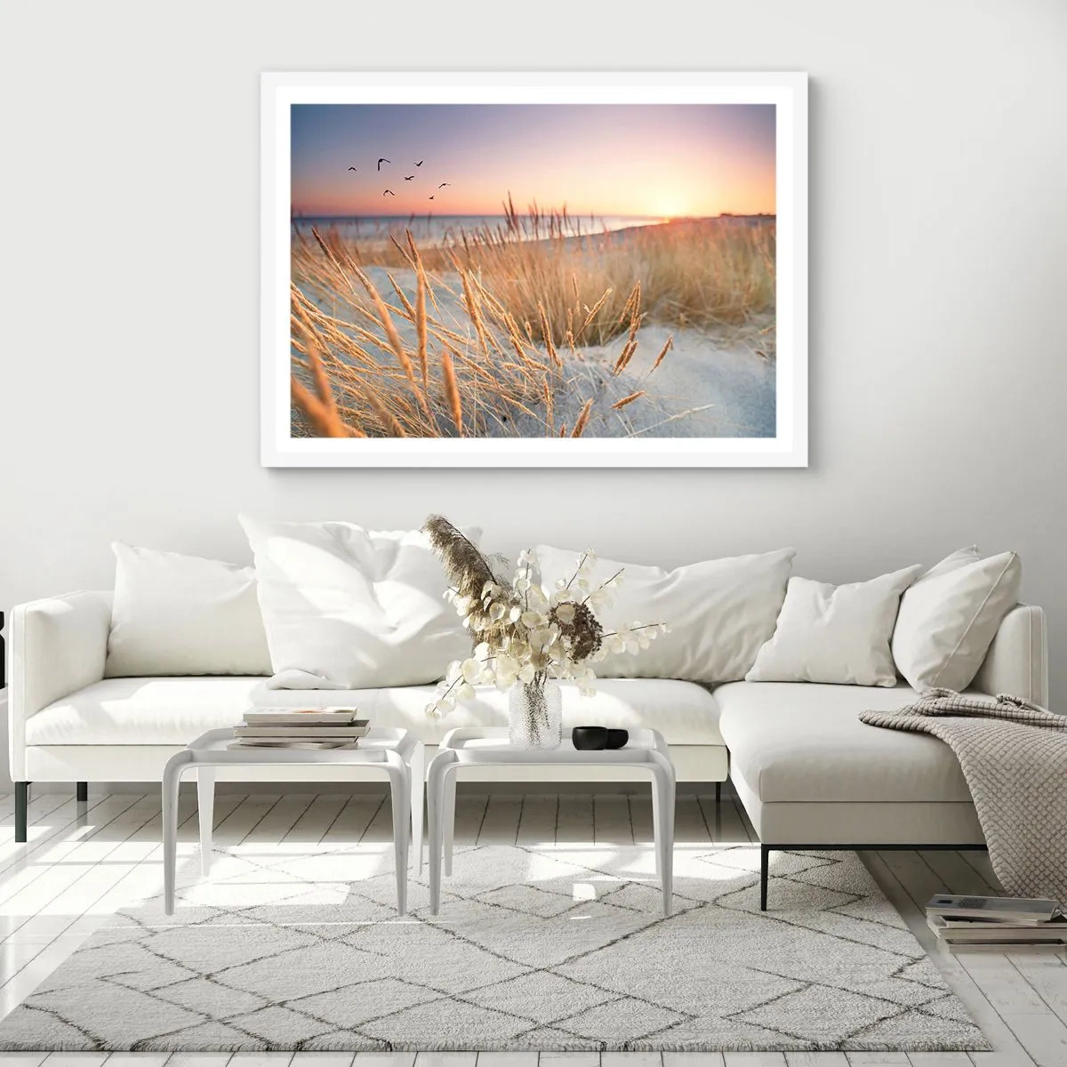 Plakát v bílém rámu - Baltská ukolébavka - 50x40 cm