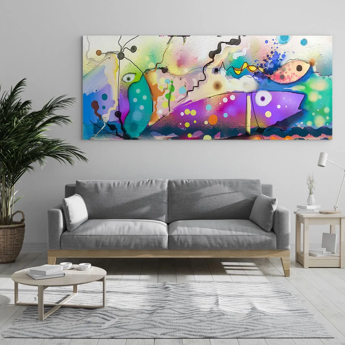 Obraz na skle - Chybí slova! - 90x30 cm