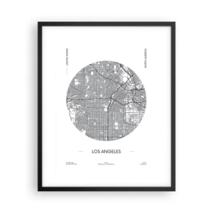Plakát v černém rámu - Anatomie Los Angeles - 40x50 cm