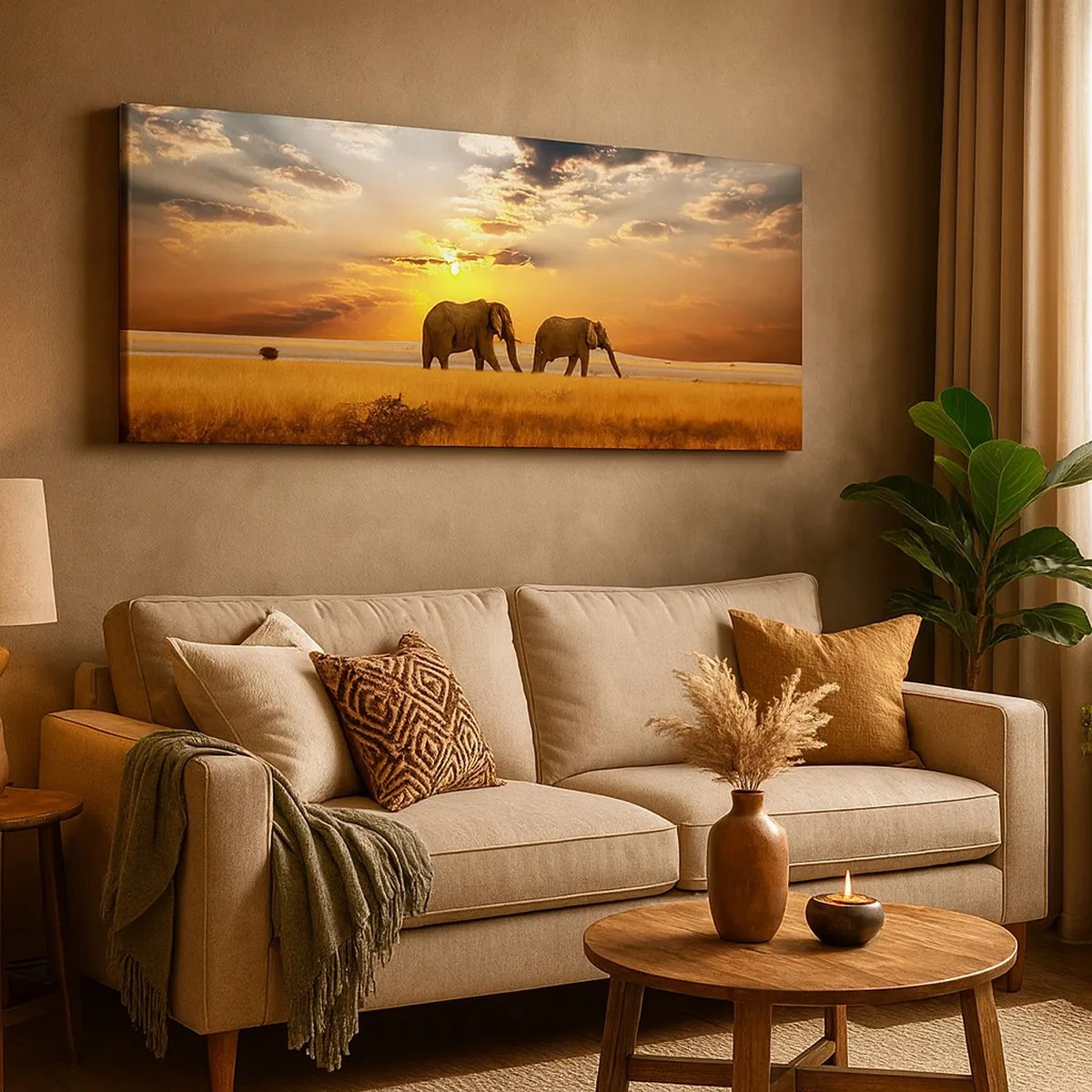 Obraz na plátně - Rodinná procházka - 100x40 cm