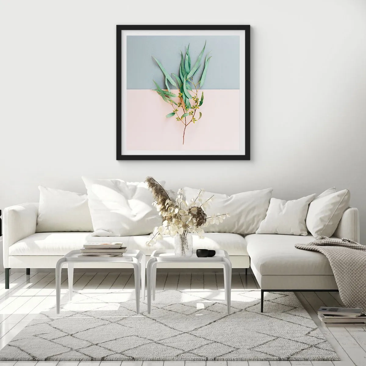 Plakát v černém rámu - Pastelová jemnost - 60x60 cm