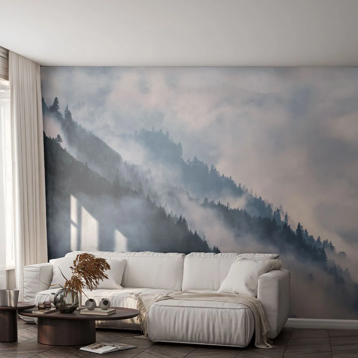 Fototapeta Premium Canvas - Horská mystika - Krajina, hory, Les - 100x70 cm