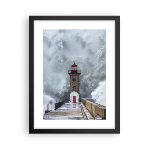 Plakát v černém rámu - Hukot vody, šum větru - 30x40 cm